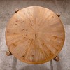 Rustic Round Wood Coffee Table with Tapered Legs, Modern Farmhouse Center Table for Living Room, Bedroom, Office or Apartment-Tanpinhause - 2 of 4