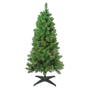 Northlight 4' Pre-Lit Noble Fir Artificial Christmas Tree, Clear Lights