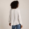 Lands' End Women's Lightweight Jersey Lace Mix Long Sleeve Pintuck Top - 2 of 4