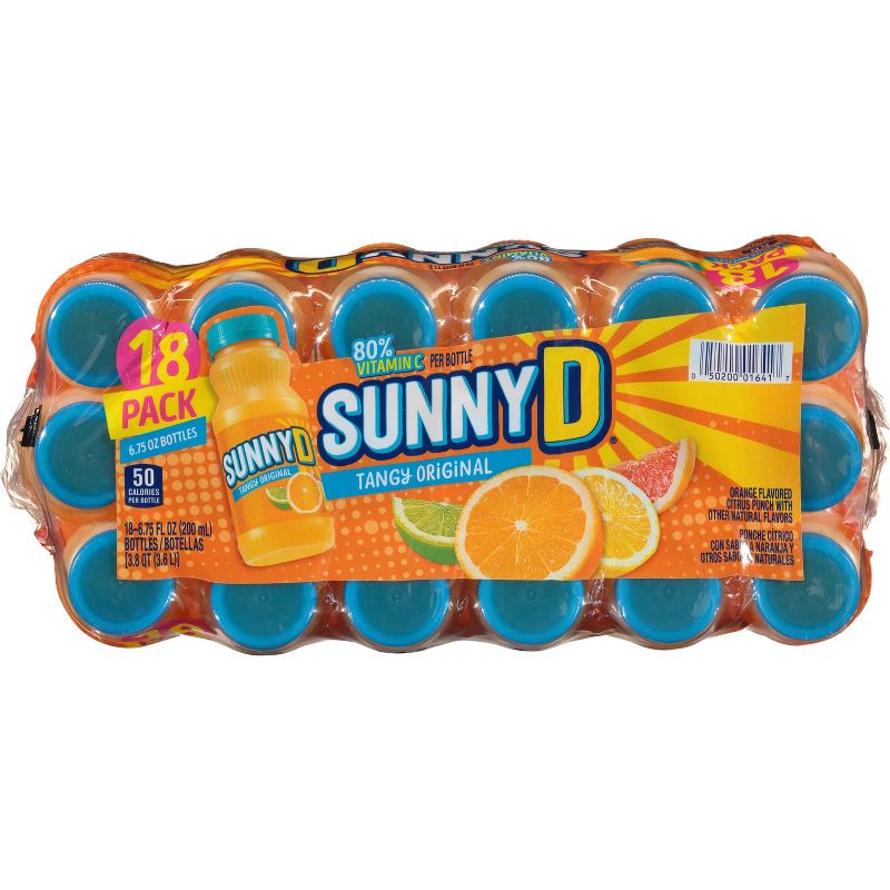 SunnyD Orange Juice Drink - 18pk/6.75 fl oz Bottles, 6 of 8
