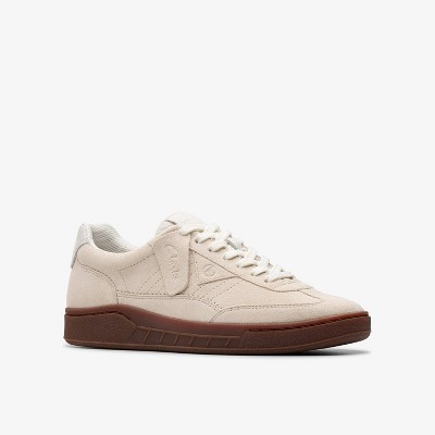 Clarks Mens Craft Rally Ace Off White Suede Shoes 10 Medium — фото 5