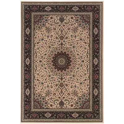 Oriental Weavers Ariana 095I8 Ivory/ Black Indoor Area Rug - 2' x 3'