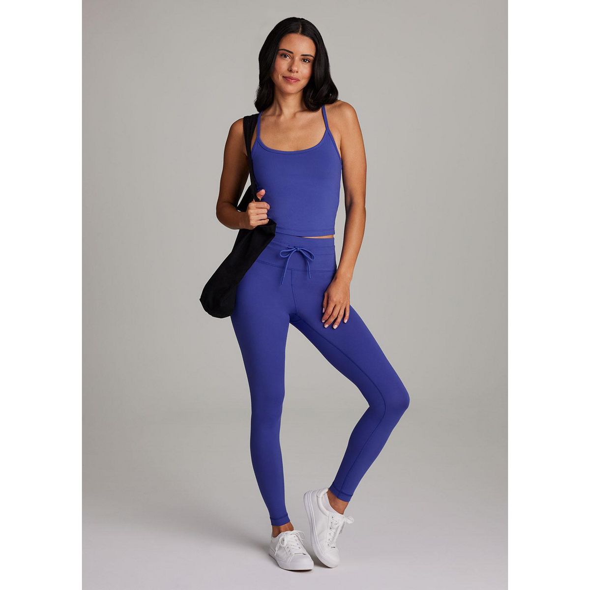 RBX Active Women's Low Impact Longline Sports Bra Ultra Soft Cropped Tank Bra Top - thumbnail 2
