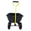 Folding car Poly Garden dump truck with steel frame, 10 inches. Pneumatic tire, black - 4 of 4