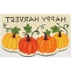 HomeRoots 18" X 30" Beige and Orange Coir Pumpkins and Leaves Outdoor Thanksgiving Door Mat - 4 of 4