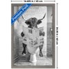Trends International Reinders: Toilet Humor - Highlander Toilet Framed Wall Poster Prints Barnwood Framed Version 14.725" x 22.375" - 3 of 4