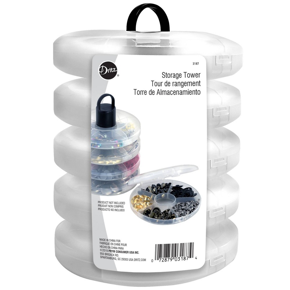 Photos - Clothes Drawer Organiser Dritz Storage Tower with Removable Compartments Clear
