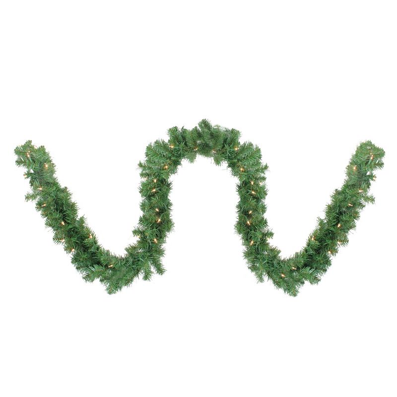 Northlight 4pc Artificial Christmas Tree Winter Spruce, Wreath and Garland Set 6.5' - Clear Lights, 5 of 9