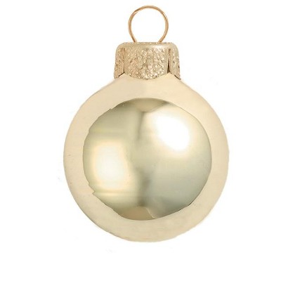 Northlight 40ct Shiny Glass Ball Christmas Ornament Set 1.25" - Champagne Gold