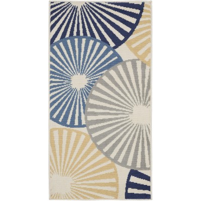 Grafix GRF20 Ivory/Multi Area Rug Contemporary Geometric By Nourison
