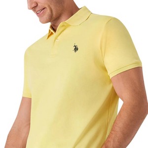 U.S. Polo Assn. Men's Classic Polo Shirt, Two-Button Closure Pique Polo Shirt, Summer Fashion Golf Shirt - 1 of 3