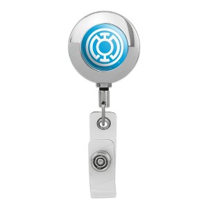 Green Lantern Blackest Night Blue Lantern Logo Metal Chrome Badge ID Card Holder Clip - 1 of 3