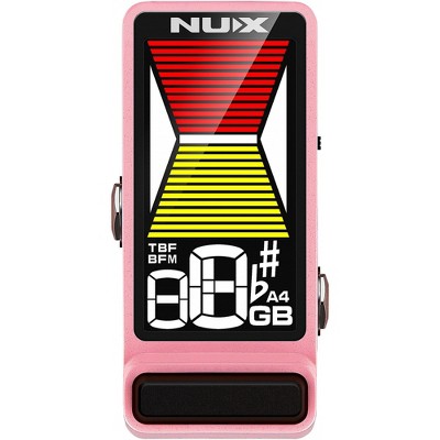 NUX NTU-3 MKII Flow Tune Guitar Effects Pedal with 4 Tuning Modes | Built-In Buffer and Buffer Monitor | Bright and High-Definition LCD Display, Pink