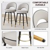 PAGED Modern Swivel PU Leather Bar Stools (Set of 2), Counter Height Stools with Backs & Black Metal Legs for Pub/Dining Room/Office - 2 of 4