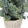 GlasFlength Artificial Plants Small Fake Plants Artificial Grass Plants Faux Plants for Indoor Home Table Decor, Green, 11.5"*11.5"*12.5" - 3 of 4