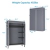 VIPEK V11C Portable Closets Rolling Clothes Rack Wardrobe Black Metal Clothing Rack with Gray Oxford Fabric Cover - 2 of 4