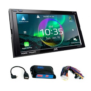 JVC KW-M875BW CarPlay/Android Auto Receiver, BT, High Res Audio, PAC SWI-CP5 - 1 of 3