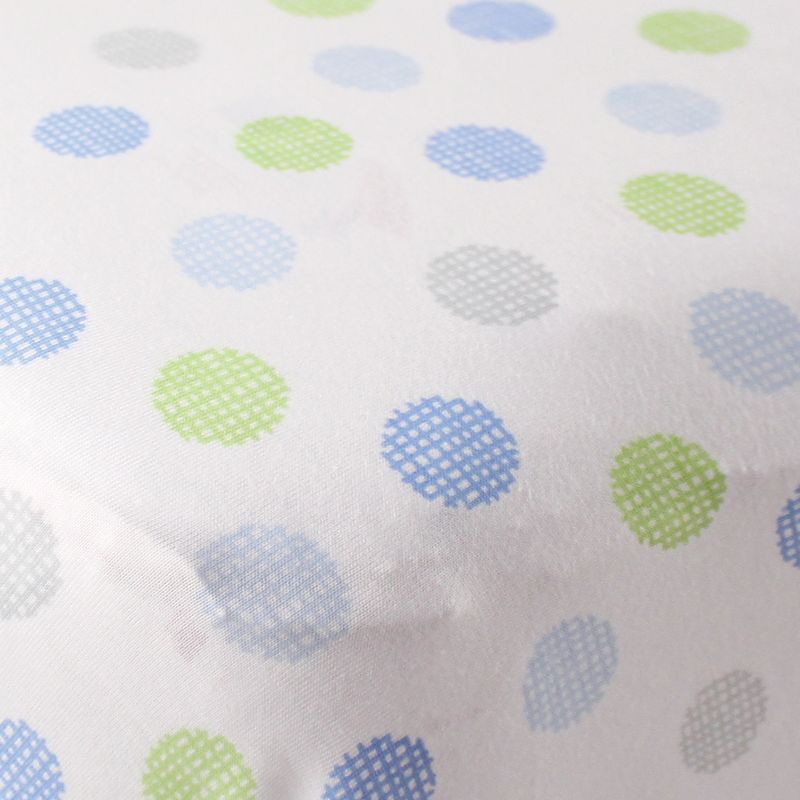 Luvable Friends Baby Boy Fitted Crib Sheet, Blue Crosshatch, One Size, 3 of 5