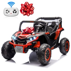 JOYRACER 24 Volt 4X4 Ride on Toys with 2 Seat, 600W Power UTV Car 4 Wheeler for Big Kids with Remote Control, Storage, 3 Speeds, Bluetooth Music - 1 of 4