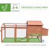 96.5" Chicken Coop Wooden Hen House Poultry Cage Pen Portable with Wheels and Nesting Box, Chicken Cage for Backyard Outdoor - 4 of 4