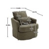 CAVINAS Teddy Swivel Barrel Accent Chair with Curved Backrest,Cozy Upholstered Swivel Living Room Chairs,Reading Chairs for Living Room - 3 of 4