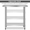 Tangkula 24" x 36" Stainless Steel Commercial Kitchen Work Table w/ 4 Wheels - 4 of 4