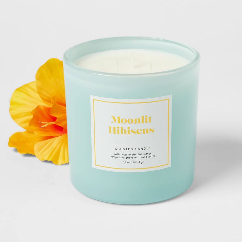 28oz Glass Jar 3-Wick Moonlit Hibiscus Candle - Opalhouse&#8482;, 4 of 6