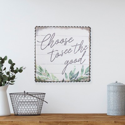 White Metal Framed Floral Canvas Wall Art 12"