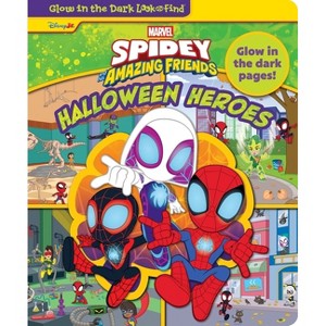 Disney Junior Marvel Spidey and His Amazing Friends: Halloween Heroes Glow in the Dark Look and Find - by  Pi Kids (Board Book) - 1 of 1