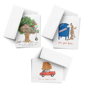 Everyday Greeting Card Pack Sets (3 ct, Assorted) Tree House, You Got Fans, Munch Appreciated by Ramus & Co - 1 of 3