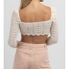 Women's SCALLOP + LACE CROPPED TOP - Bailey Rose - 3 of 3