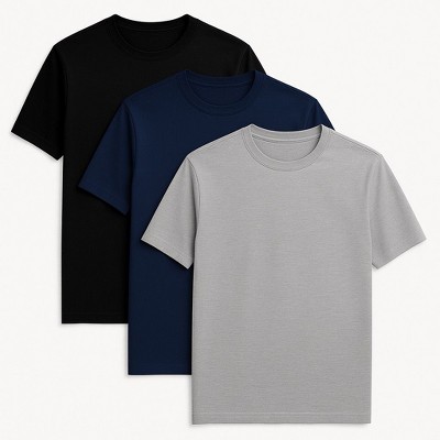 Men's 3 Pack Cotton Short sleeve Crew neck tees