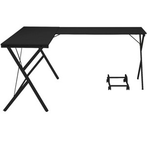 HomeRoots 62" Black L Shape Computer Desk - 1 of 4