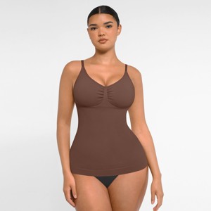 Feelingirl Women's Seamless Slimming Tank Top Compression Cami Suppotive Camisole Top - 1 of 4