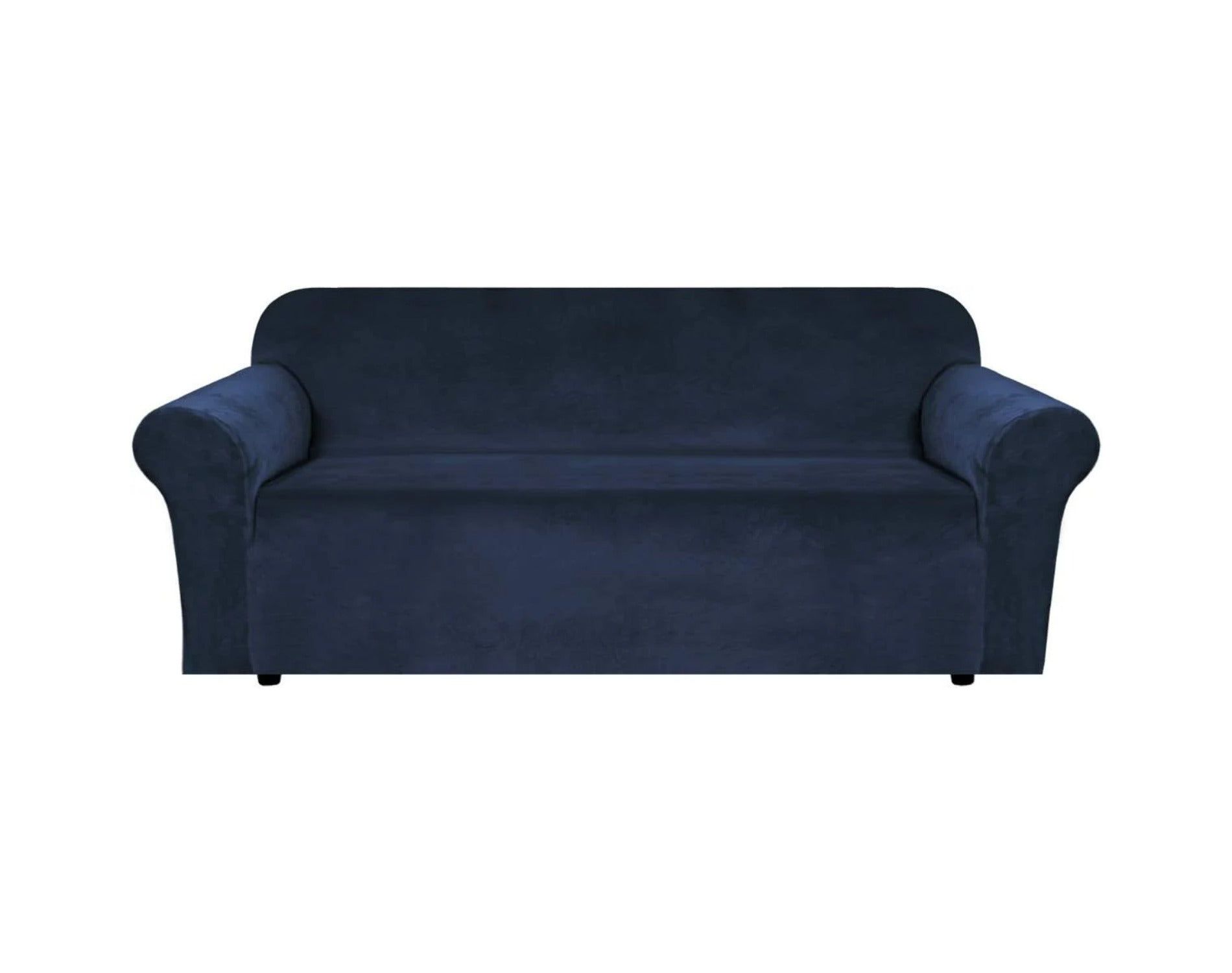 H.Versailtex Stretch Velvet Sofa Covers for Cushion Couch Covers Sofa Slipcovers Furniture Protector NAVY Sofa