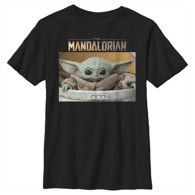 Boy's Star Wars The Mandalorian The Child Bassinet T-shirt - Black ...