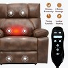 Oversized Power Lift Recliner Chair with Dual Motor and Infinite Position, Faux Leather Massage Recliner with Heat and Cup Holders-Koiai - 3 of 4