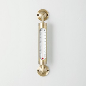 Brass Outdoor Weather Thermometer - Hearth & Hand™ with Magnolia: Wall-Mountable, Analog Display - 1 of 3