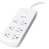 Philips Smart Plug 6-Outlet Surge Protector - 4ft. - White - image 2 of 4