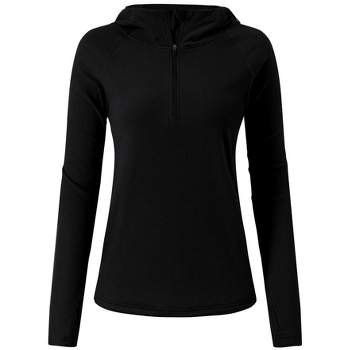 Womens Hoodies Half Zip Fleece Lined Sweatshirts Pull Over Fall Outfits with Thumb Holes