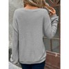 Womens Oversized Sweaters 2025 Long Sleeve Waffle Knit Casual Chunky Pullover Sweater Fall Winter Clothing - 4 of 4
