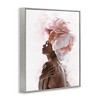 Stupell Industries AA Woman Pink Floral Crown Abstract Portrait Black Framed Giclee Art - 3 of 4