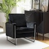 Idmon Modern Tufted Wooden velvet Club Chair with Metal Legs for Bedroom and Living Room| ART OF LIVING DESIGNS - 3 of 4