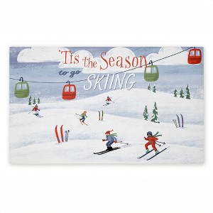 Stupell Industries Tis The Season Ski Slopes Printed Outdoor Door Mat, design by Caverly Smith, 18"x30" - 1 of 4