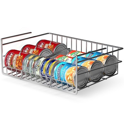 Sorbus Under Cabinet Can Storage Shelf – Pantry Organizer with Divider for Canned Goods