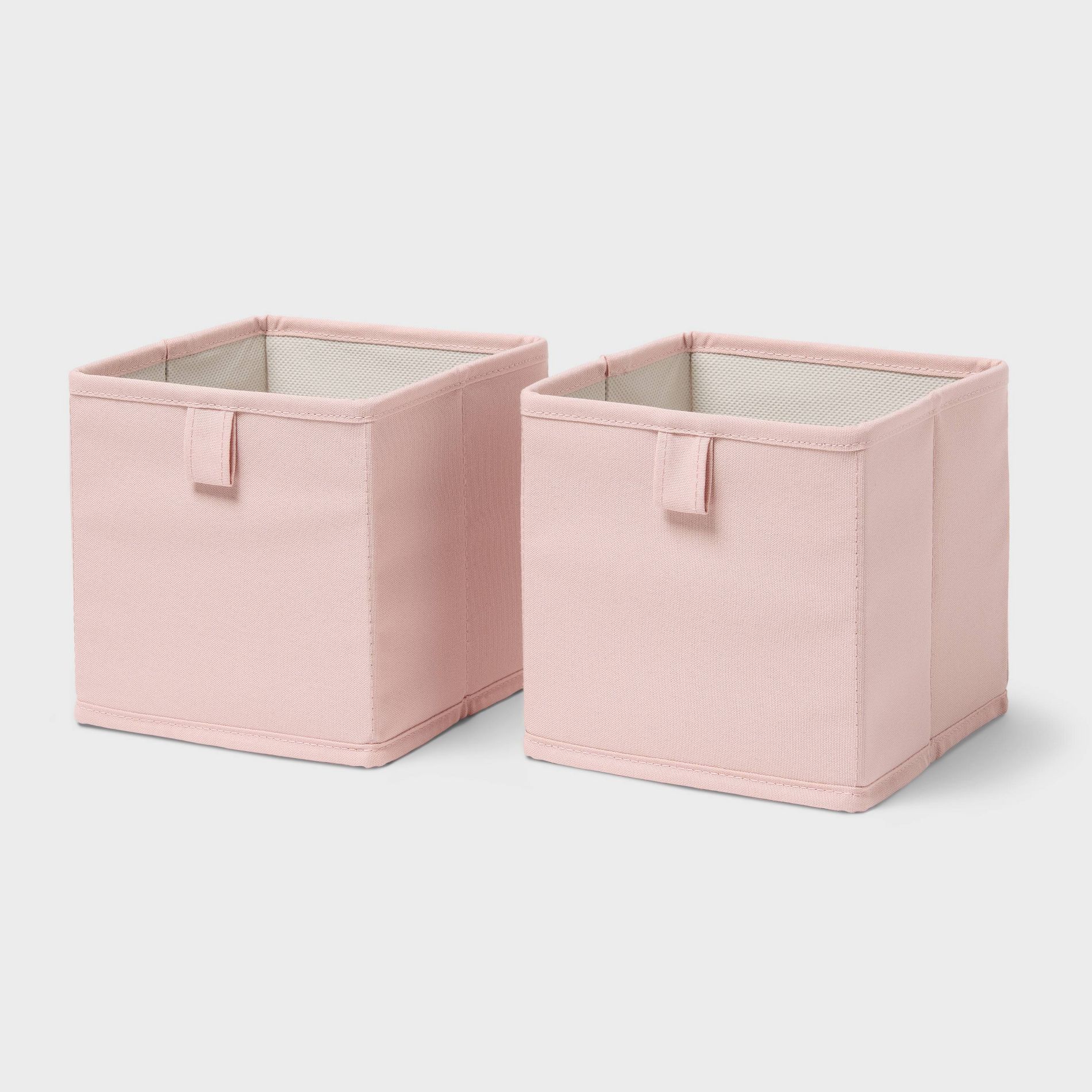 6" Cube 2pk Mini Fabric Bin Pink - Brightroom™