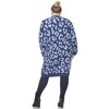 PS Leopard Print Open Front High Pile Fleece  Coat - White Mark - 4 of 4