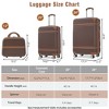 Gulches 3-Piece Hardshell Luggage Set - Lightweight Spinner Suitcases with TSA Lock - Brown - 20" & 24" - 3 of 4
