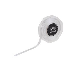 JAM Paper Double Faced Satin Ribbon White (803SAWH25) - 1 of 4