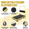 Hand Truck, Heavy Duty Moving Platform with 36¡Á24 Inch A3 Steel Deck -4 Caster Wheels for Easy Maneuvering - 2 of 4